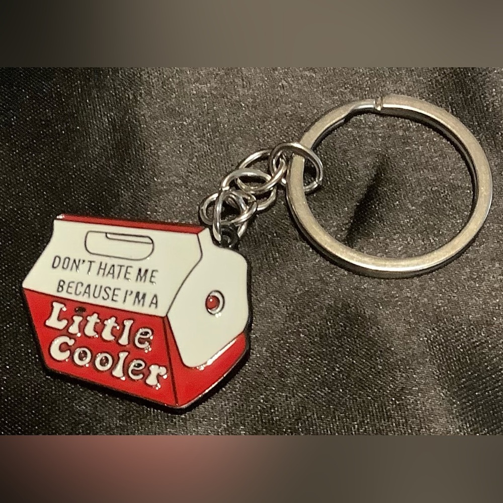 Red and White Little Cooler Keychain